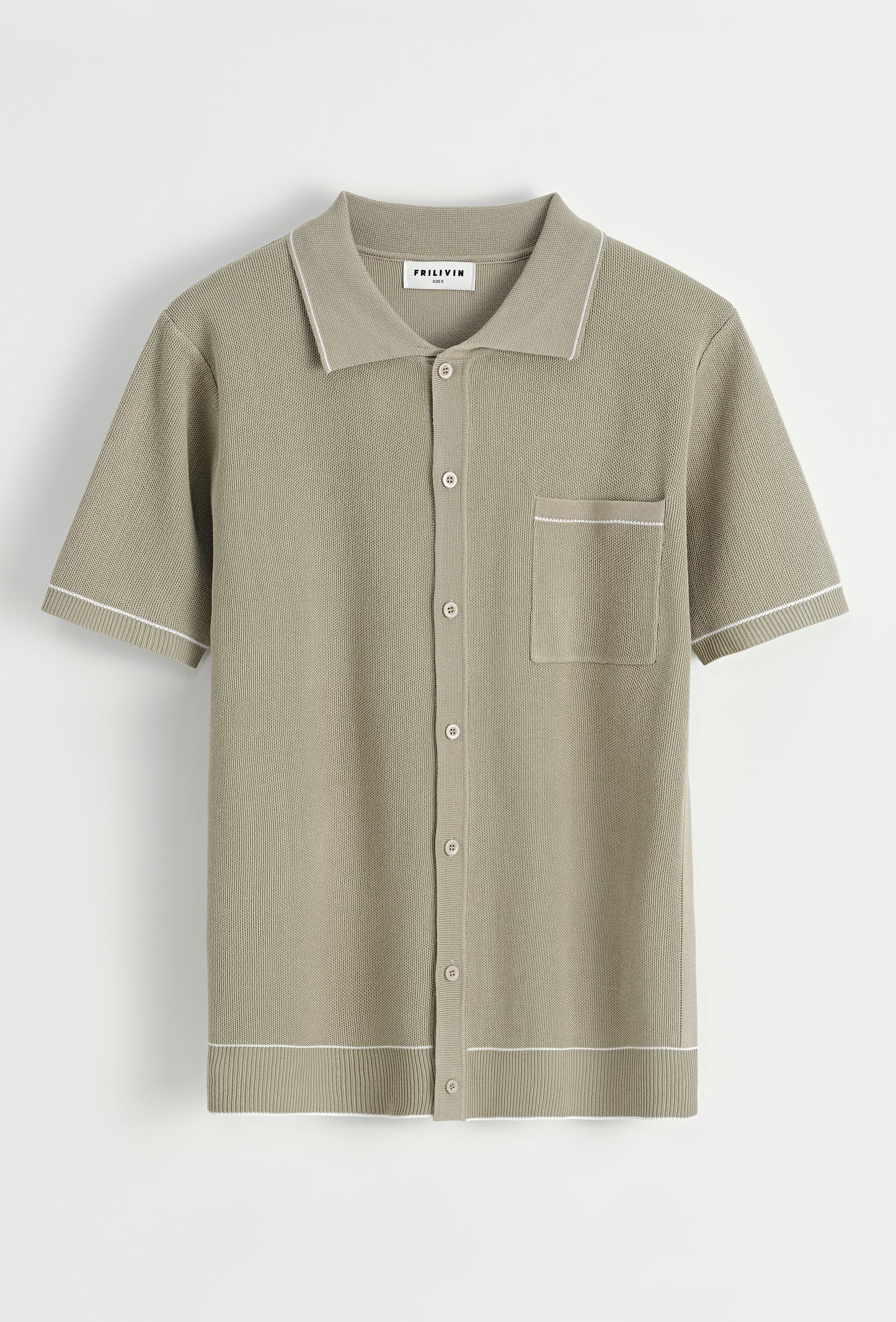 Camisa Polo em Malha bege