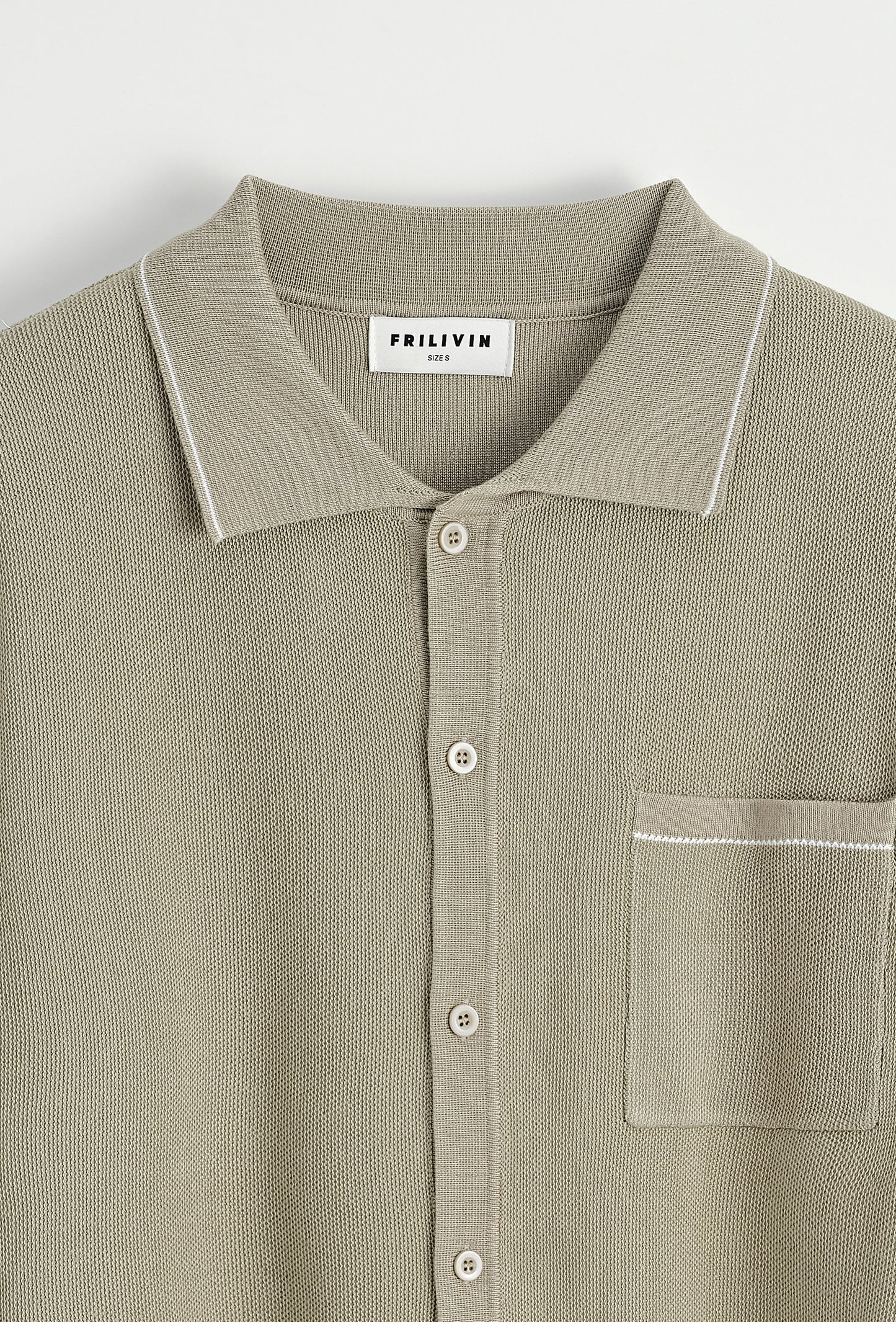 Camisa Polo em Malha bege