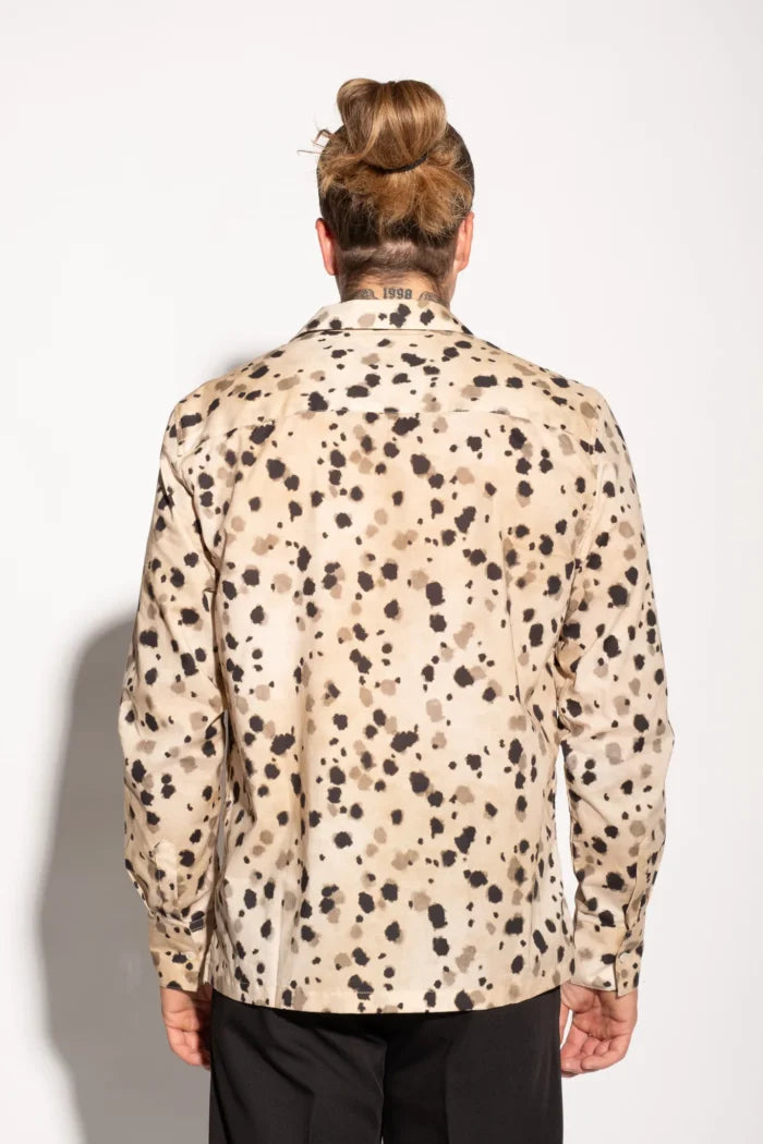 Camisa com Estampa de Leopardo