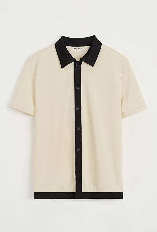 Camisa Polo Masculina Bicolor