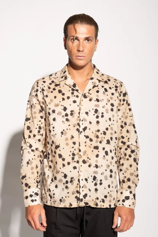Camisa com Estampa de Leopardo